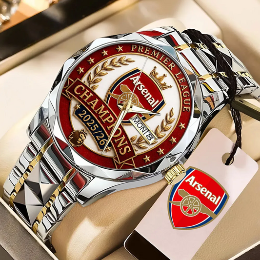 ARS FC Premier League Champions 2526 Alloy Luxury Quartz Watch 2405 V4 DatND DVT