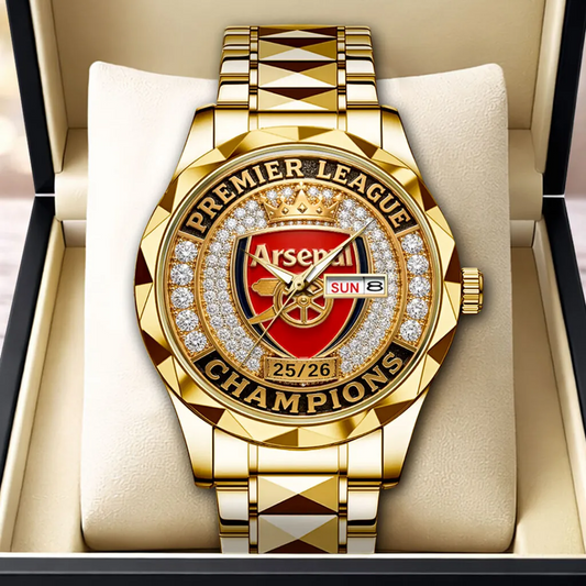 ARS FC Premier League Champions 2526 Alloy Luxury Quartz Watch 2505 V2 DatND DVT