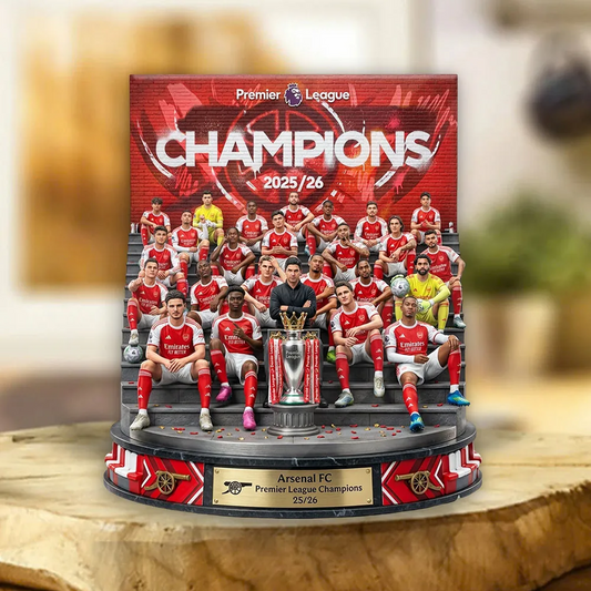 ARS FC Premier League Champions 2526 Custom Shape Acrylic Plaque V0 2205 DatND DVT