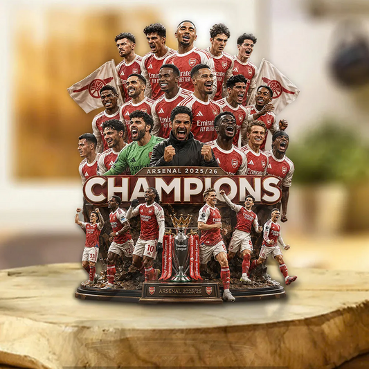 ARS FC Premier League Champions 2526 Custom Shape Acrylic Plaque V3 2205 DatND DVT