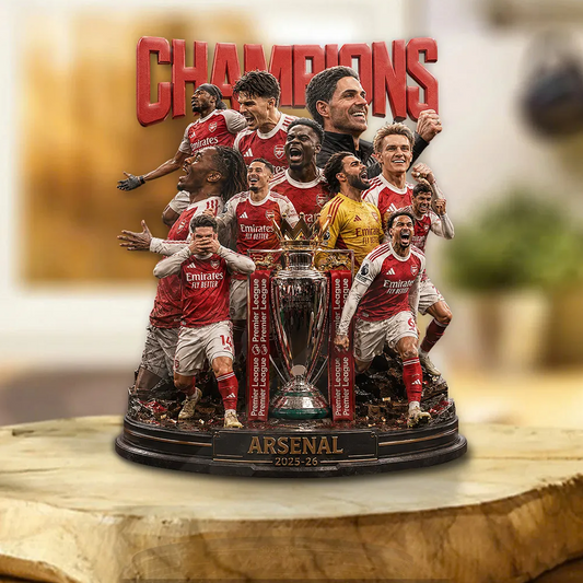 ARS FC Premier League Champions 2526 Custom Shape Acrylic Plaque V5 2205 DatND DVT