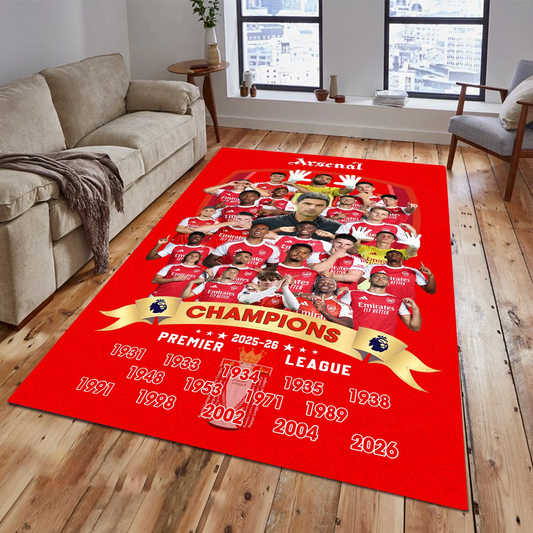 ARS FC Premier League Champions 2526 Rectangular Rug V1 DatND DVT