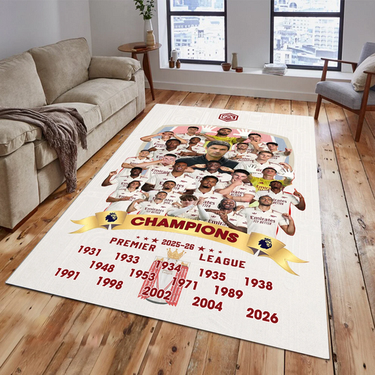 ARS FC Premier League Champions 2526 Rectangular Rug V2 DatND DVT