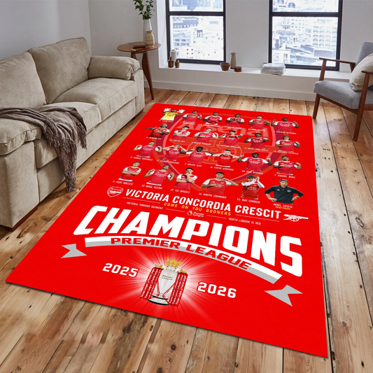 ARS FC Premier League Champions 2526 Rectangular Rug V3 DatND DVT