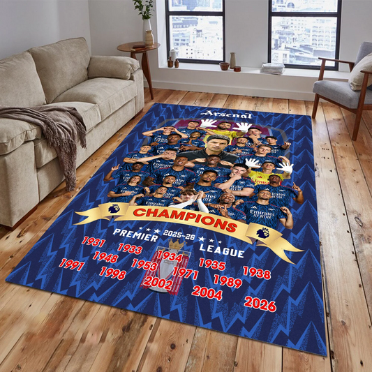 ARS FC Premier League Champions 2526 Rectangular Rug V5 DatND DVT