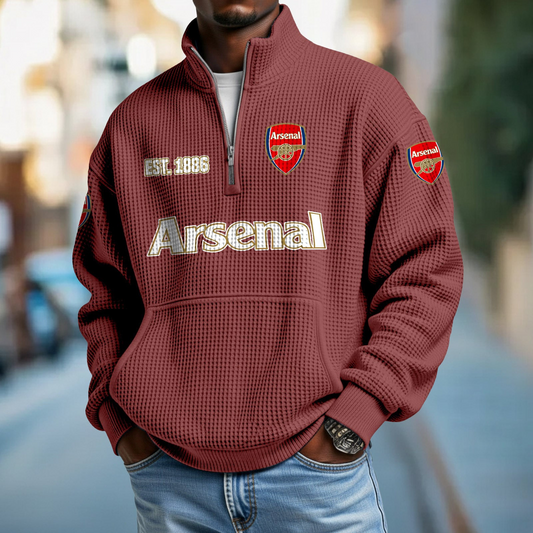 ARS FC Premier League Champions 2526 Waffle Stand Collar Half Zip SweatShirt 2905 DatND DVT