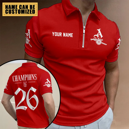 ARS FC Premier League Champions 2526 Zip Polo Shirt 2505 V3 DatND DVT