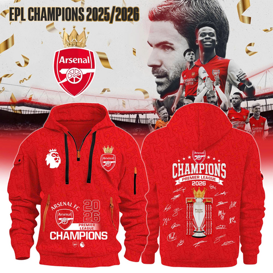 ARS F.C Premier League Champions Half Zipper Hoodies V1 2105 DatND DVT