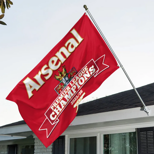 ARS x EPL Premier League Champions 25 26 3D Double-side House Flag V4 DATND TANTD 200526