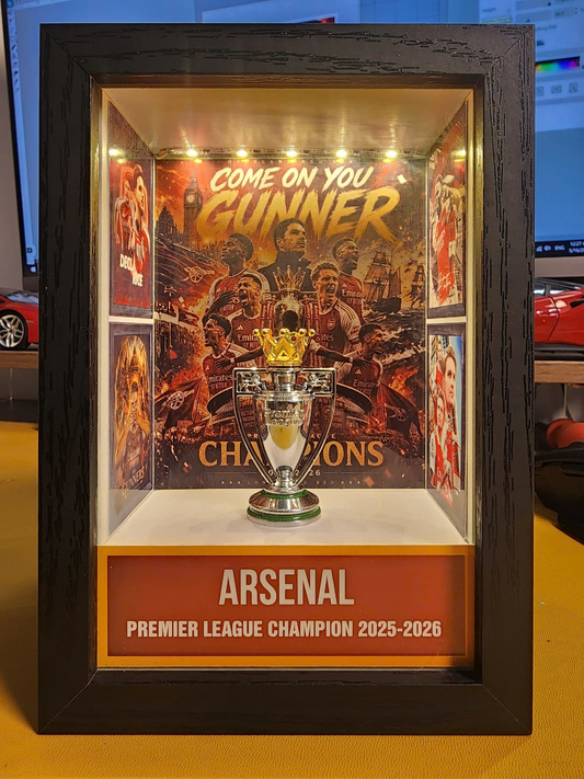 ARS F.C Premier League Champions 2025-2026 Light-Up LED Shadow Box Display Case 2005 DatND DVT