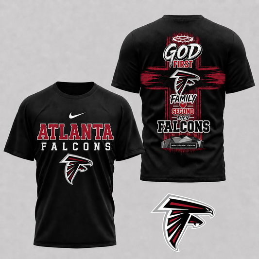 ATL x NFL Faith Family Team Pride 3D T-Shirt