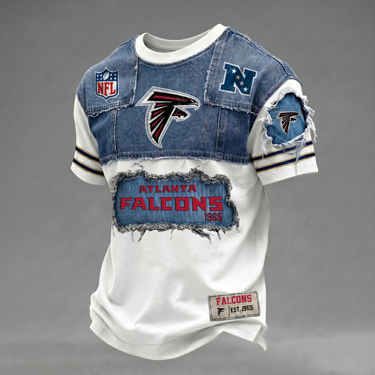 ATL x NFL Patchwork Denim T-Shirt DATND TANTD 080626