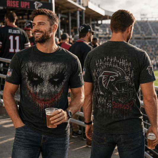 ATL x NFL Premium Joker 3D T-Shirt For Football Fans Loving Dark Aesthetic