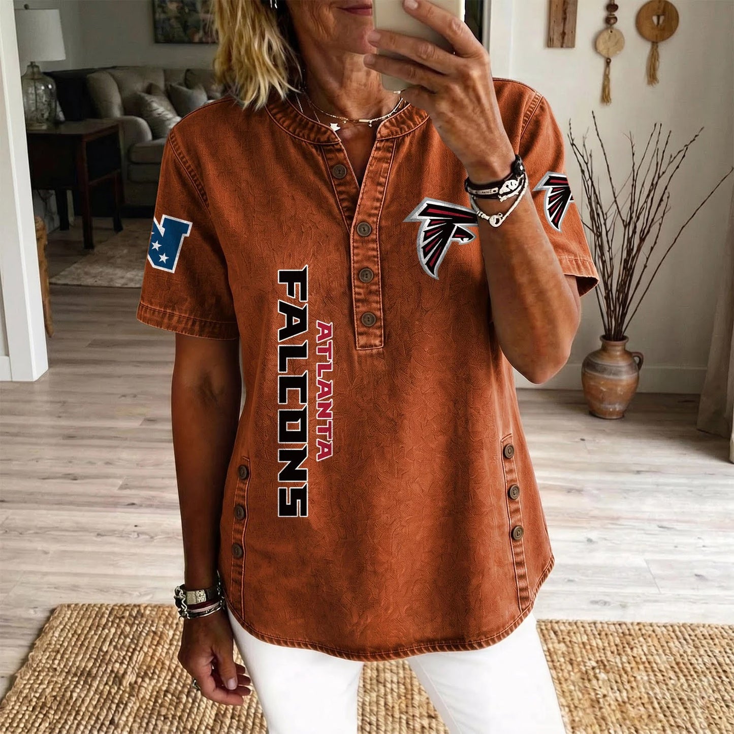 ATL x NFL Women’???s Denim Casual Tops DATND LBN 190526