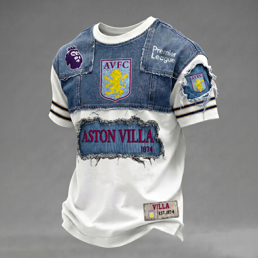 AVL x EPL Patchwork Denim T-Shirt DATND TANTD 090626