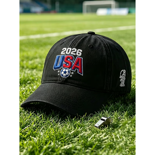 American Soccer Fan Printed Baseball Cap V1 DATND TANTD 040626
