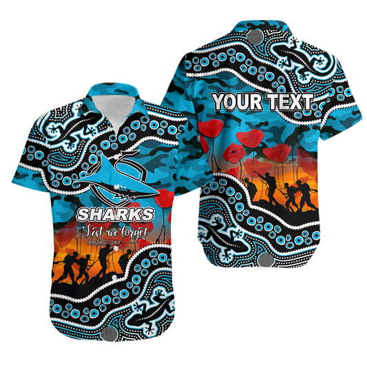 Anzac Day NRL - CRO Hawaiian Shirt Aboriginal Lizard Patterns LT6 DatND DVT