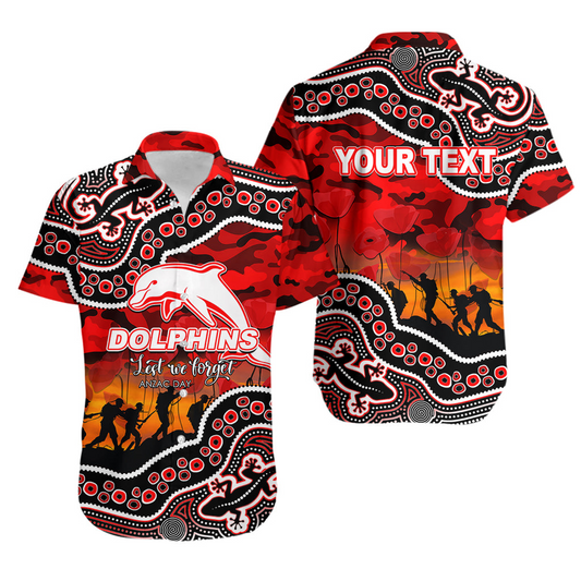 Anzac Day NRL - DOL Hawaiian Shirt Aboriginal Lizard Patterns LT6 DatND DVT