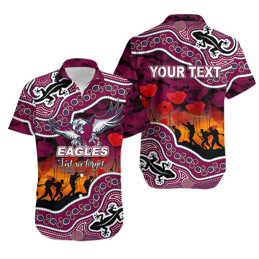 Anzac Day NRL - MAN Hawaiian Shirt Aboriginal Lizard Patterns LT6 DatND DVT