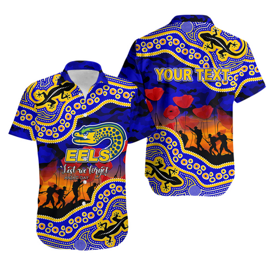 Anzac Day NRL - PAR Hawaiian Shirt Aboriginal Lizard Patterns DatND DVT
