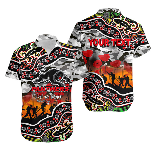 Anzac Day NRL - PEN Hawaiian Shirt Aboriginal Lizard Patterns DatND DVT