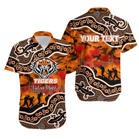 Anzac Day NRL - WST Hawaiian Shirt Aboriginal Lizard Patterns DatND DVT
