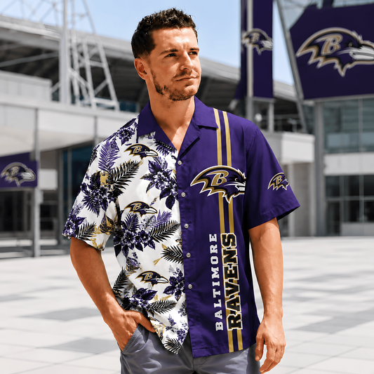 BAL x NFL Gridiron Paradise Hawaiian Shirt 2107