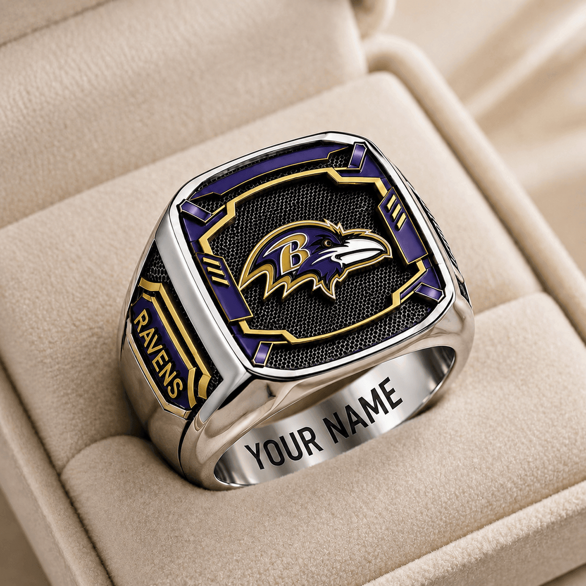 BAL x NFL Special Ring Custom Any Name Gift For Fan Love