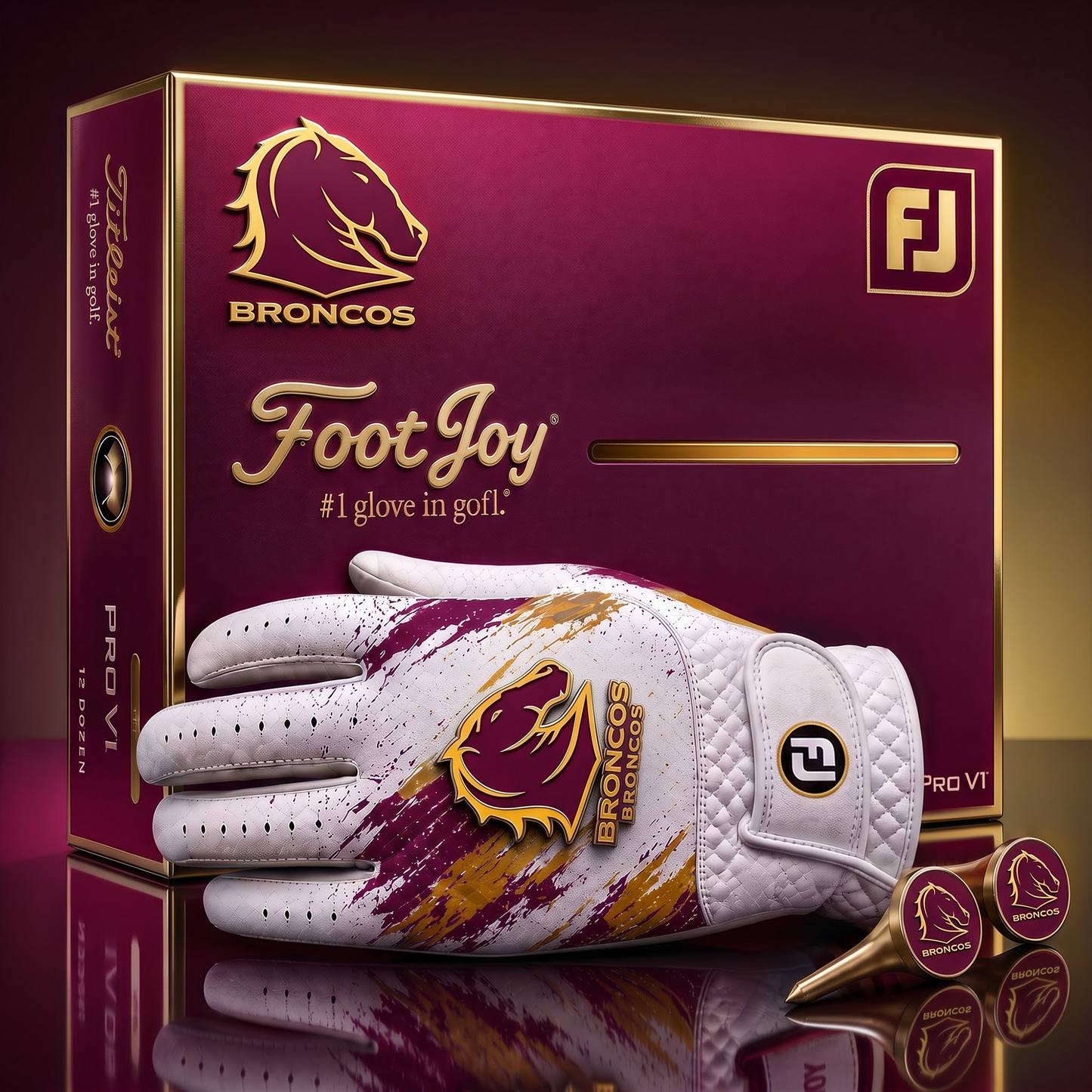 BB_SIGNATURE NRL DELUXE PERSONALIZED GOLF GLOVE SET LIMITED EDITION