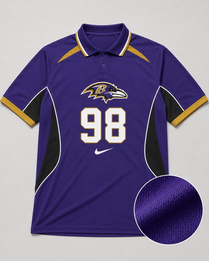 BR Premium NFL Custom Number Sports Style Polo Shirt