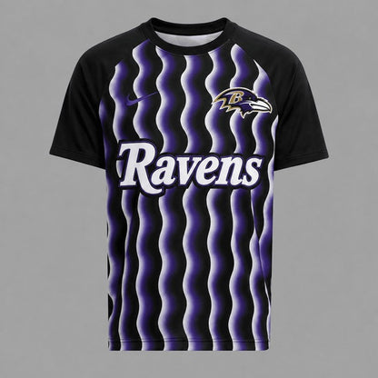 BR Premium NFL Retro Wavy Pattern Athletic T-Shirt