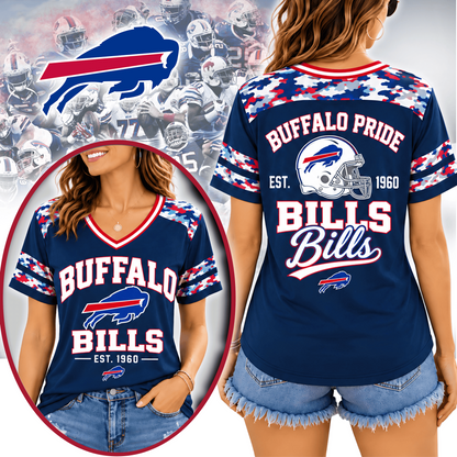 BUF Premium NFL All-American Camo V-neck