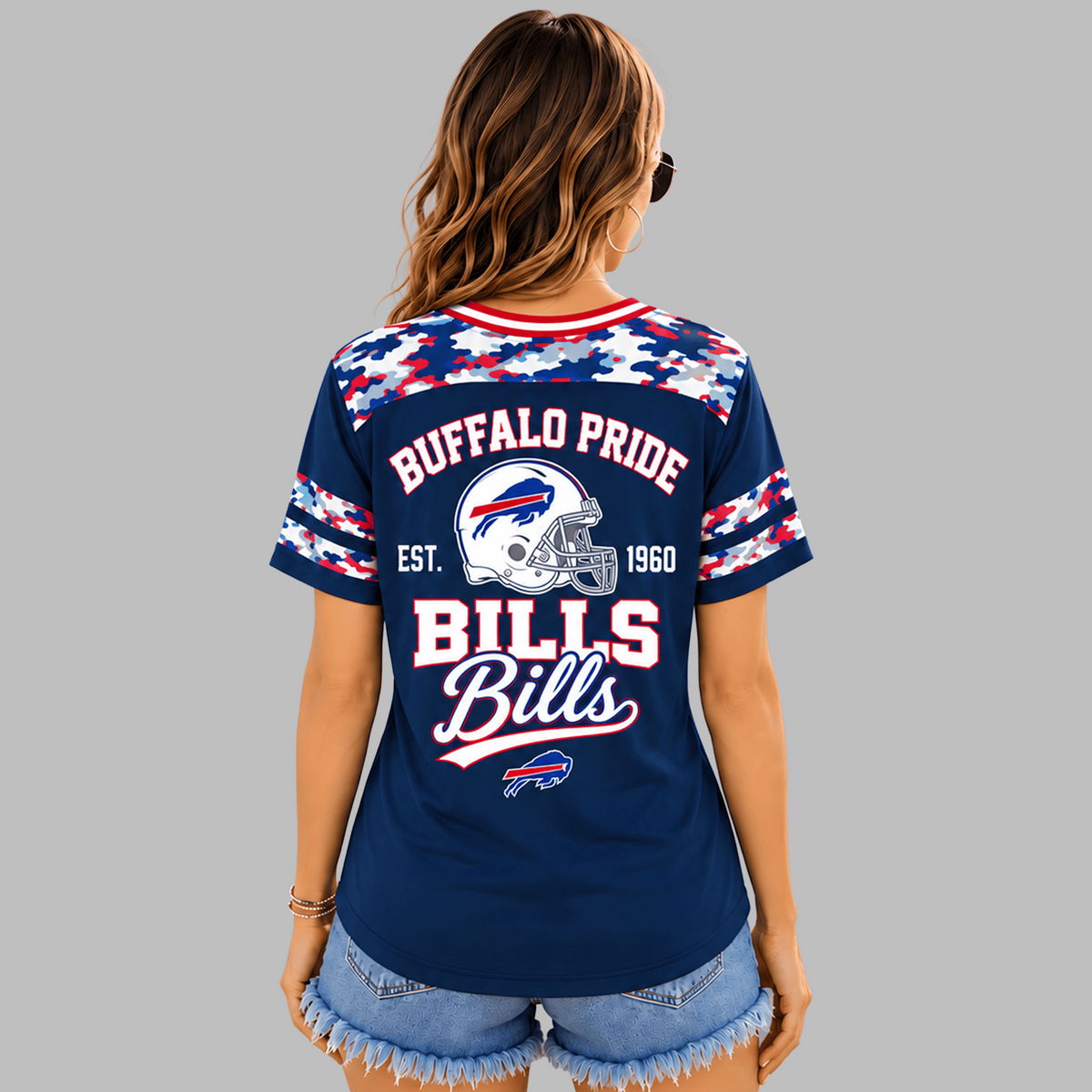BUF Premium NFL All-American Camo V-neck