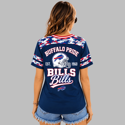 BUF Premium NFL All-American Camo V-neck