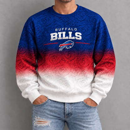 BUF x NFL Embossed Rose Ombre Sweatshirt
