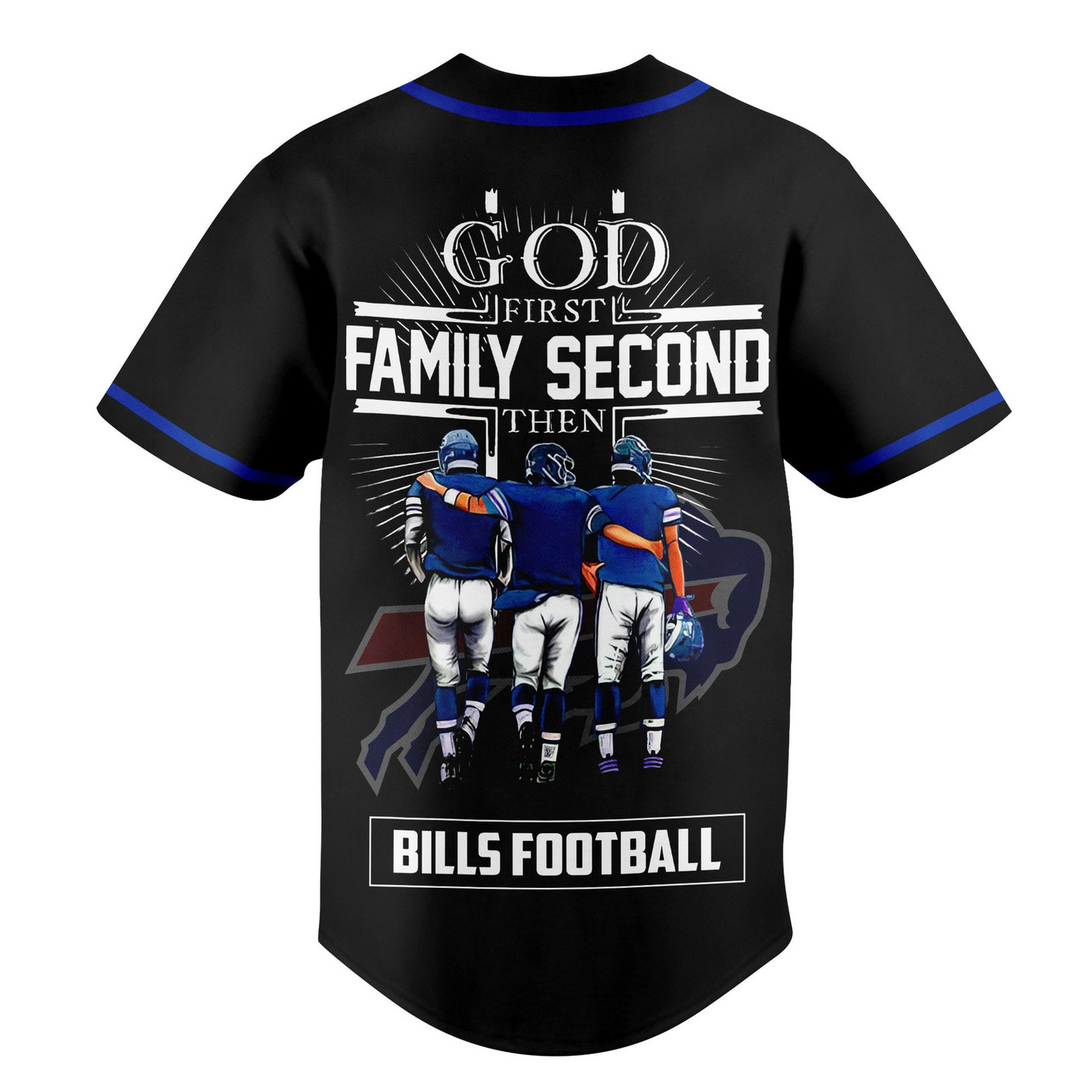 BUF x NFL God First, Family Second – Faith & Brotherhood Football Jersey