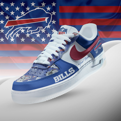 BUF x NFL Personalized Team Icon AF1 Shoes