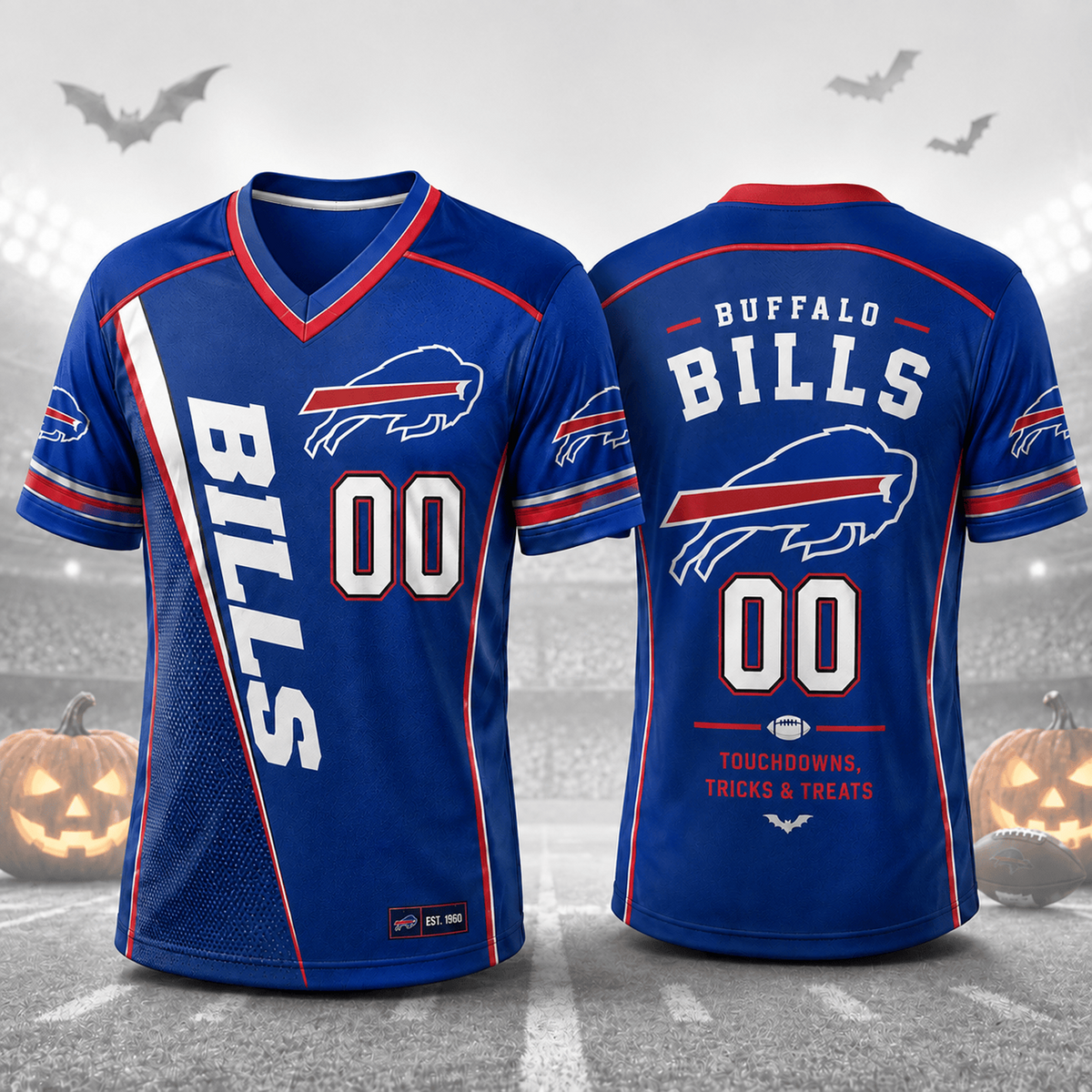 BUF x NFL Premium Halloween Game Night NFL V-Neck