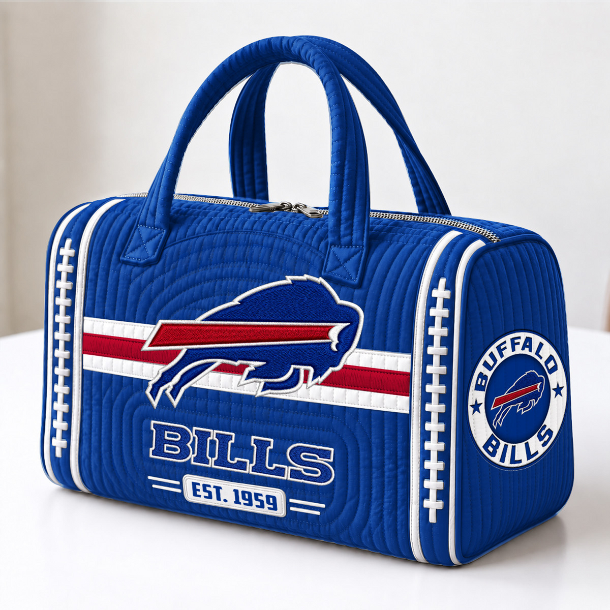 BUF x NFL Quilted Luggage Travel Bag