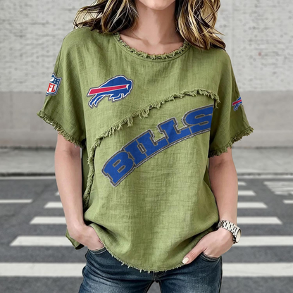 BUF x NFL Women’???s Vintage O-Neck 2905 DatND DVT