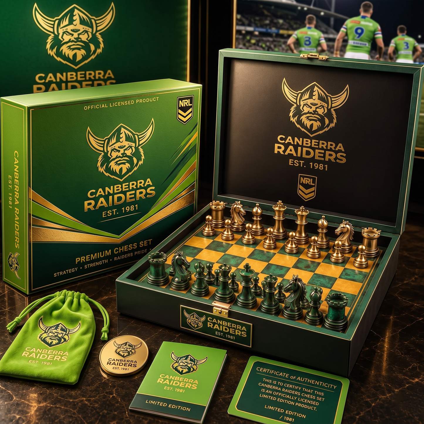 CAN X PREMIUM NRL CHAMPIONS CHESS SET – LIMITED COLLECTOR EDITION