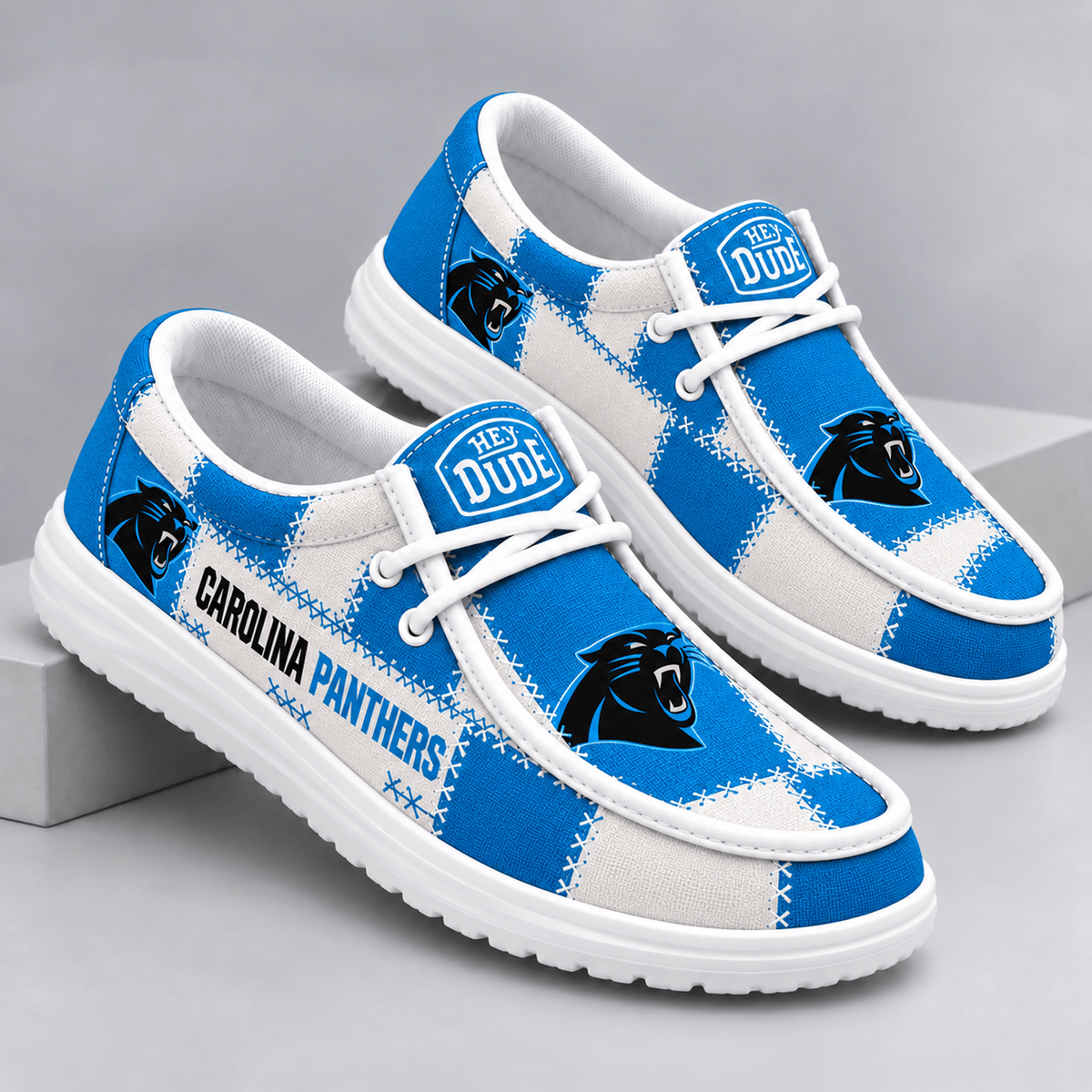 CAR x NFL Team Logo Patchwork Loafer Shoes