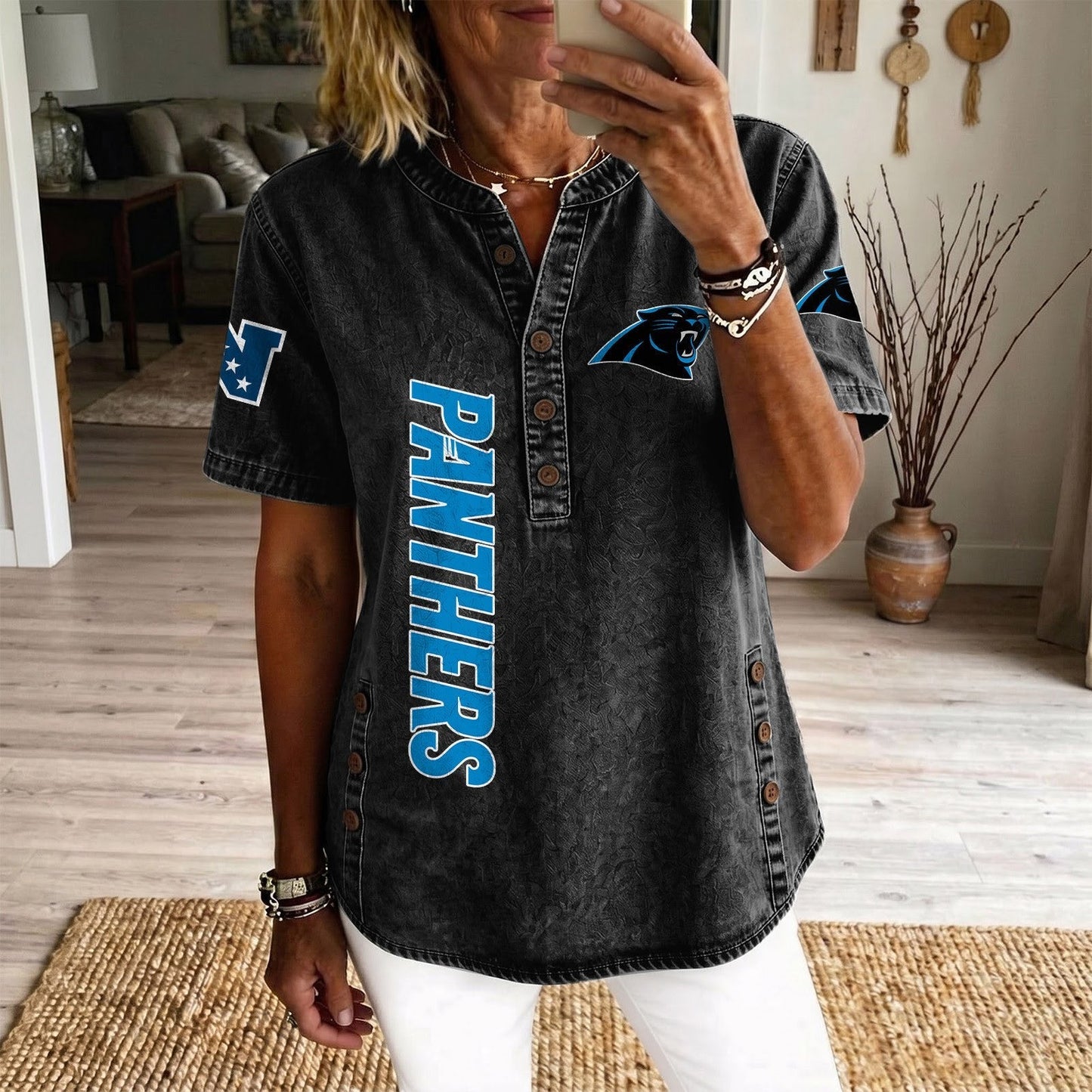 CAR x NFL Women’???s Denim Casual Tops DATND LBN 190526
