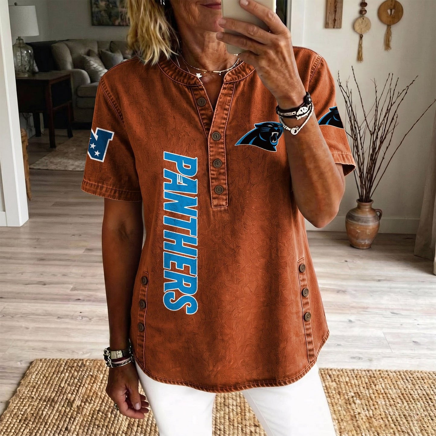 CAR x NFL Women’???s Denim Casual Tops DATND LBN 190526