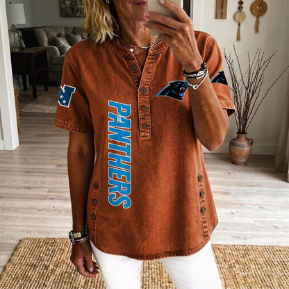 CAR x NFL Women’???s Denim Casual Tops DATND LBN 190526