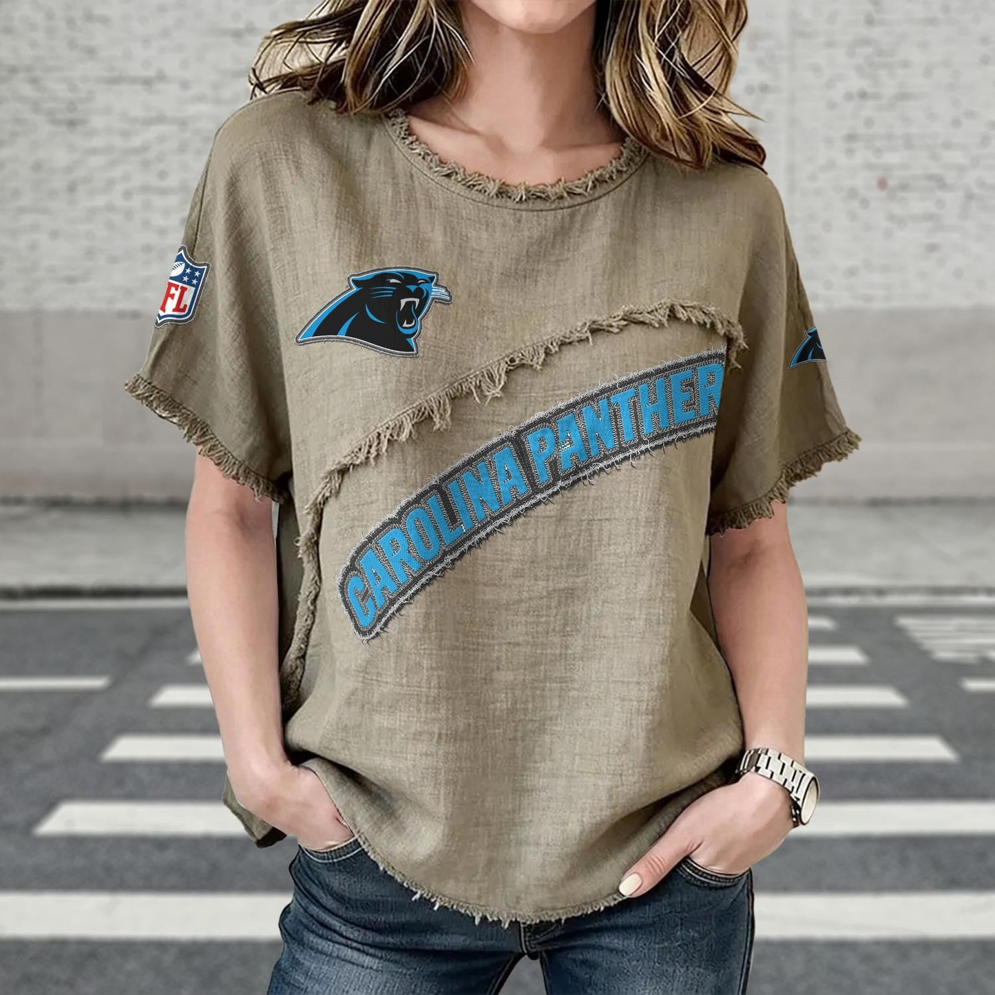CAR x NFL Women’???s Vintage O-Neck 2905 DatND DVT