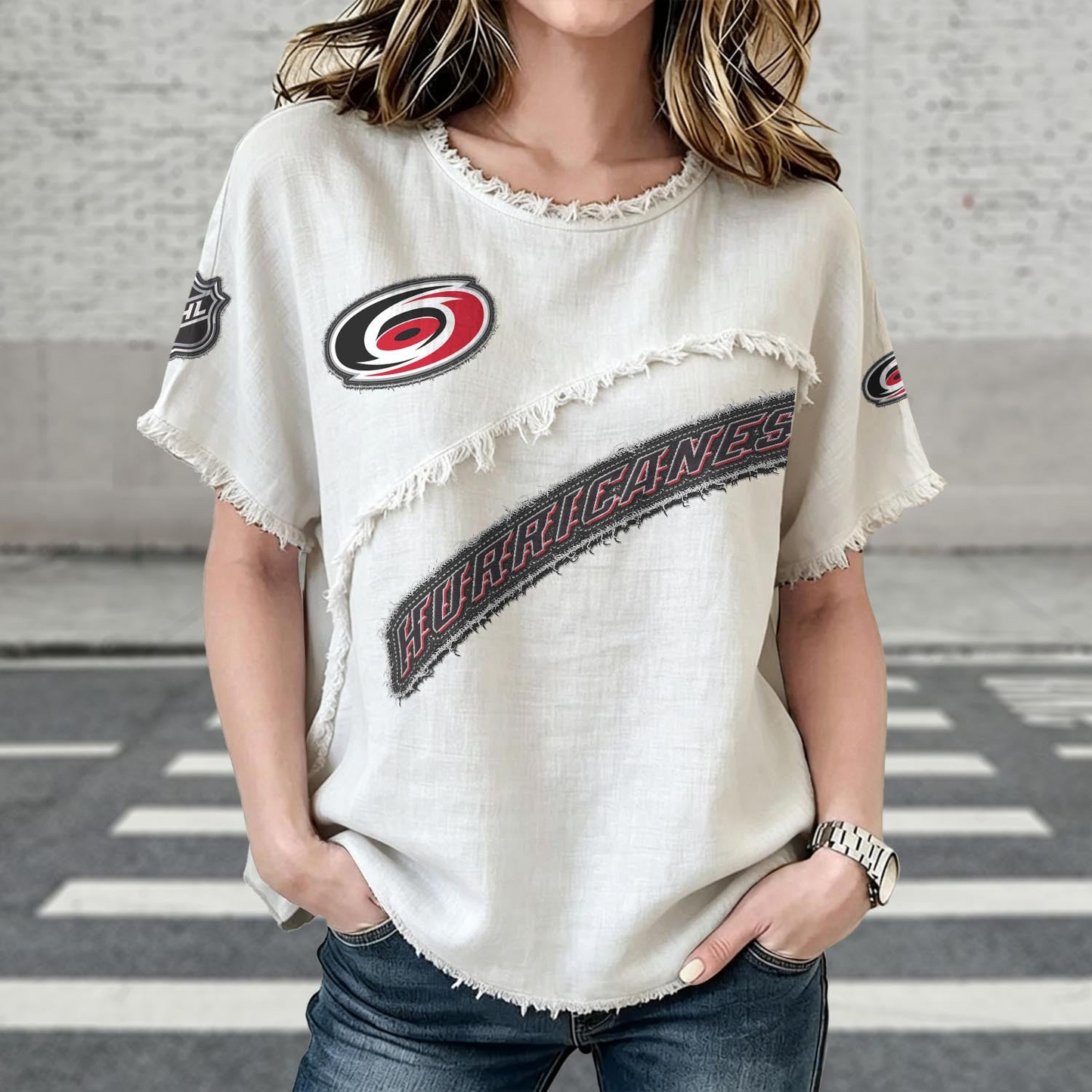 CAR x NHL Women’???s Vintage O-Neck 2905 DatND DVT