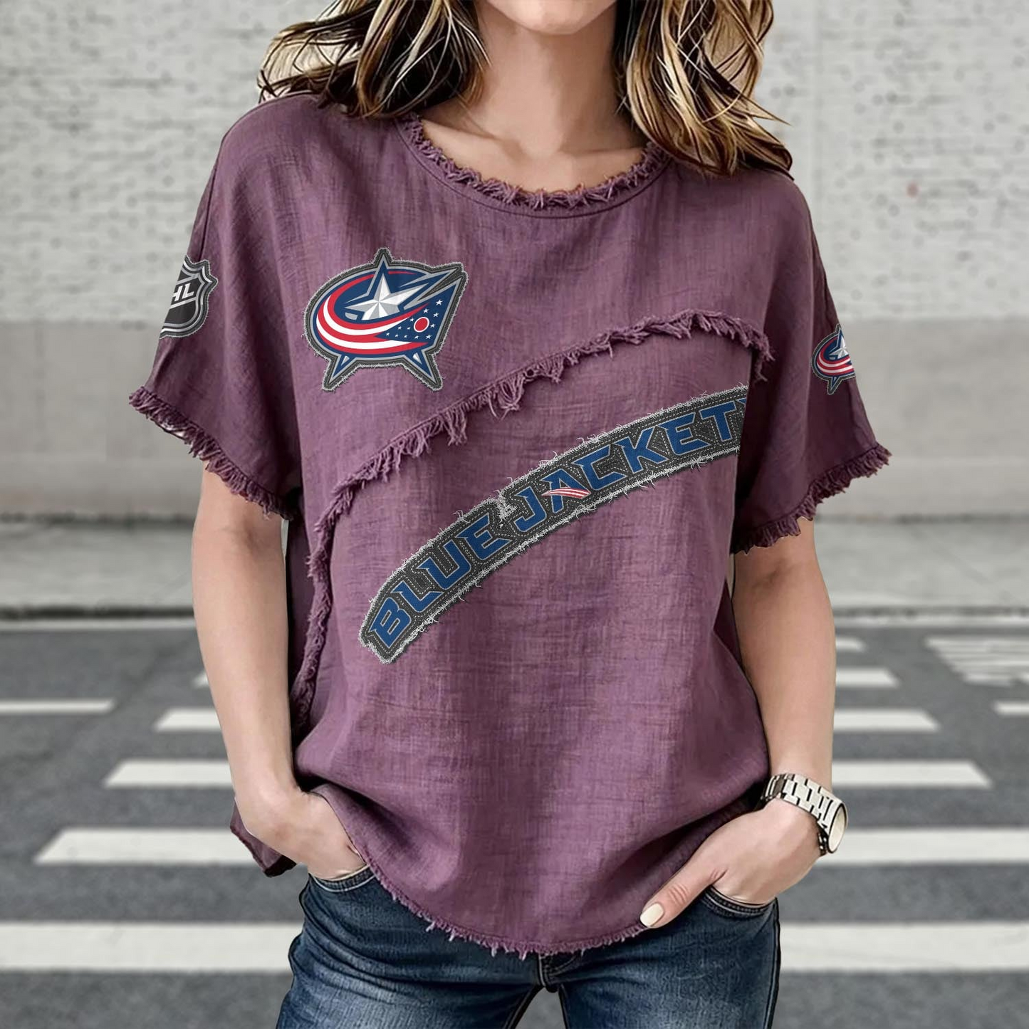 CBJ x NHL Women’???s Vintage O-Neck 2905 DatND DVT