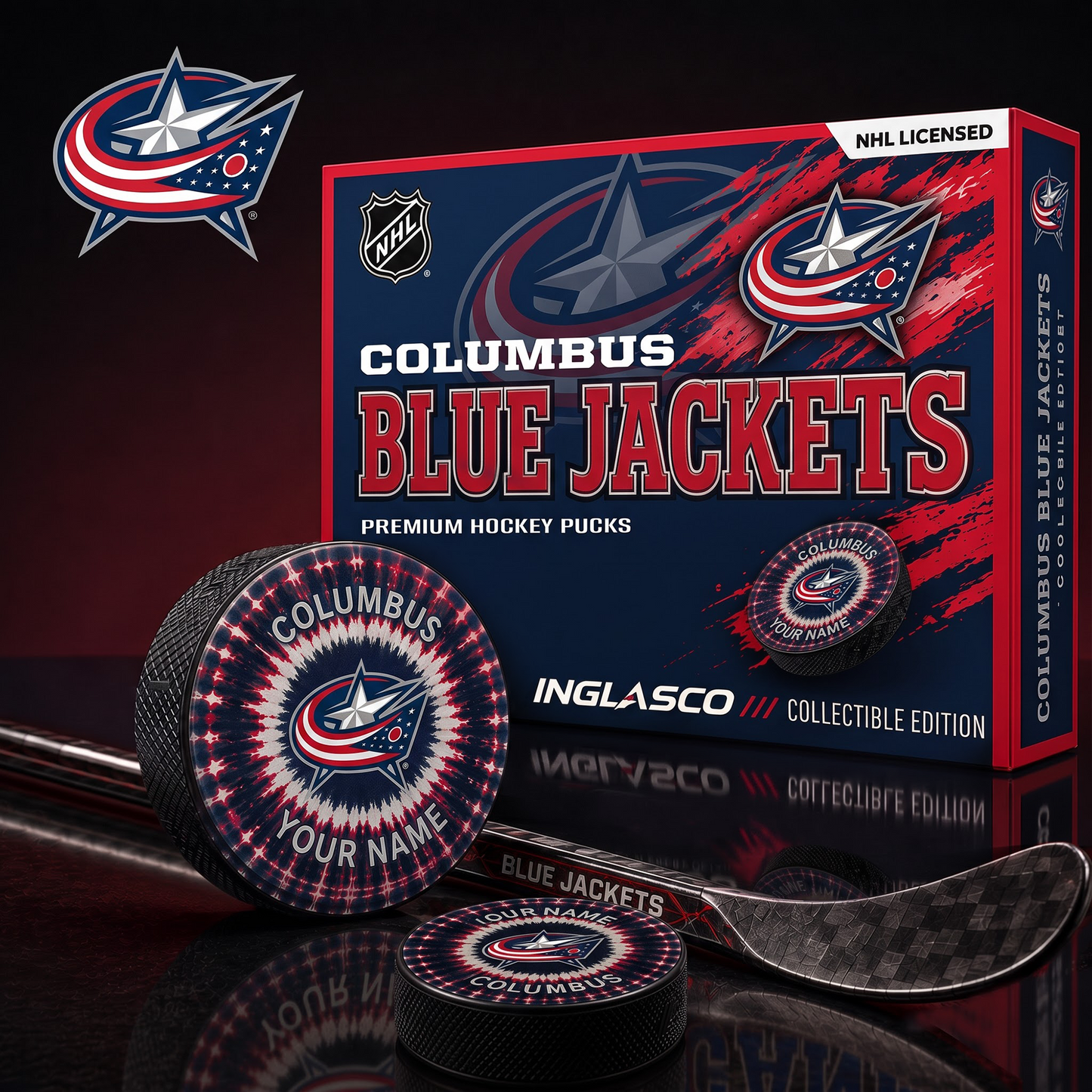 CBJ_NHL Premium Hockey Pucks