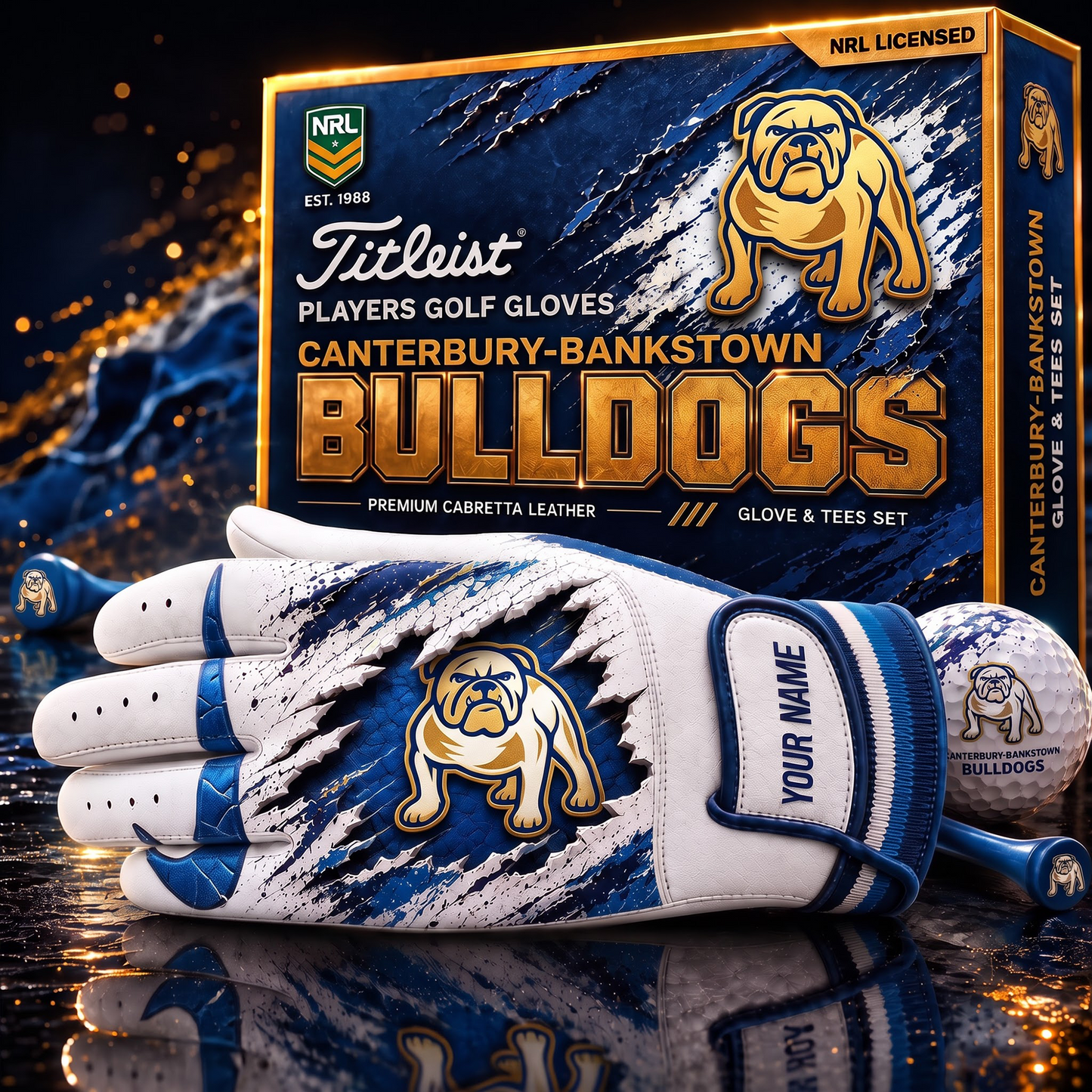CBY PREMIUM NRL PLAYERS GOLF GLOVE GIFT SET  V2